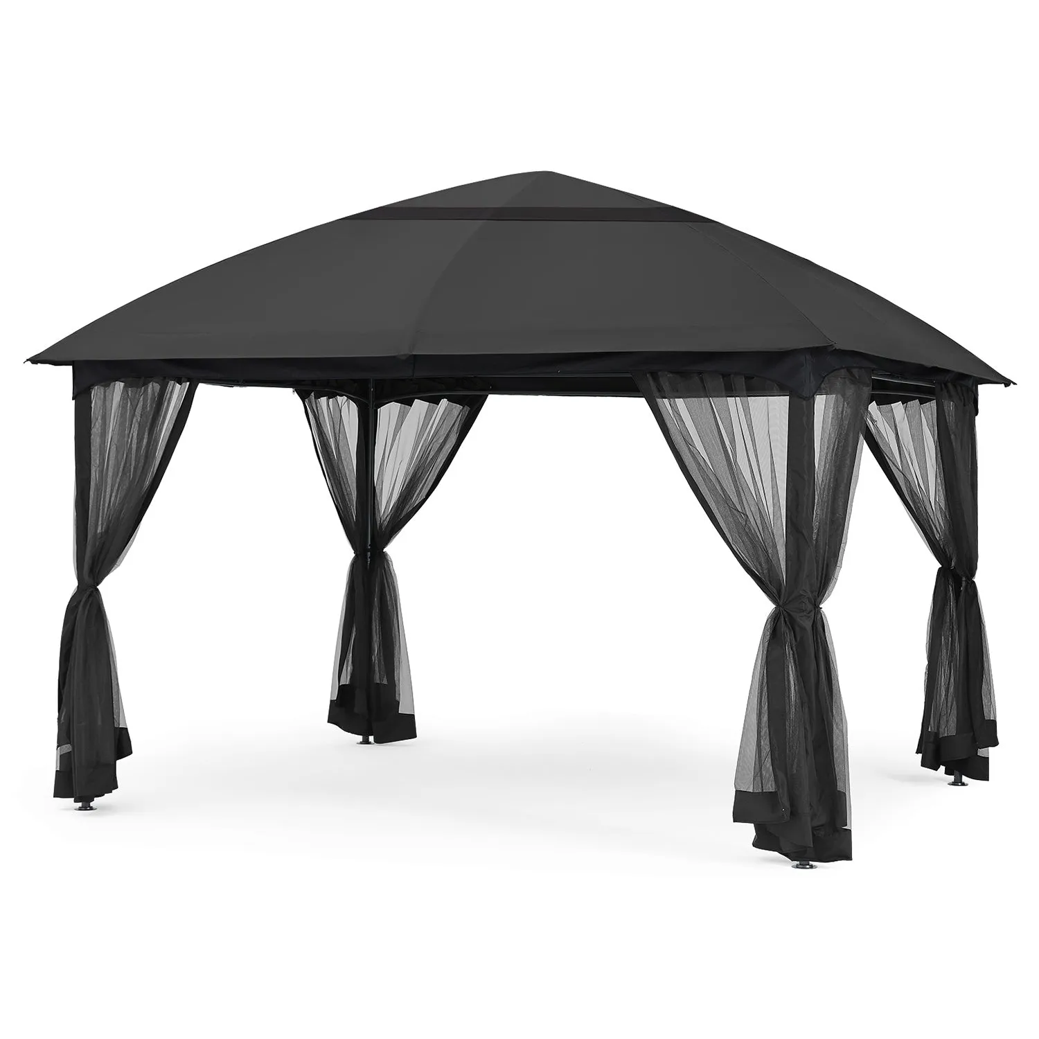 11x11/10x12 Soft Top Outdoor Garden Gazebo for Patios with Netting Walls