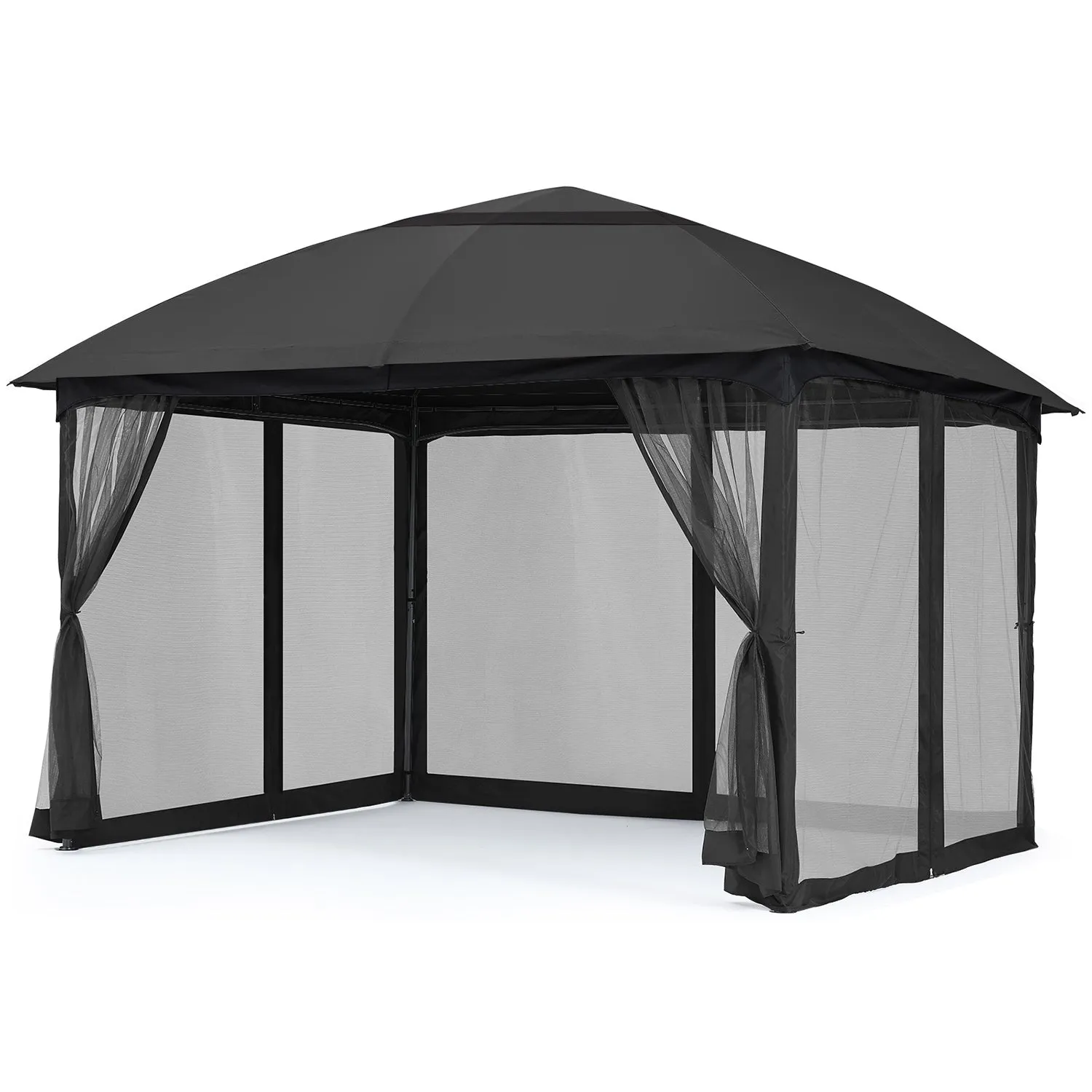 11x11/10x12 Soft Top Outdoor Garden Gazebo for Patios with Netting Walls