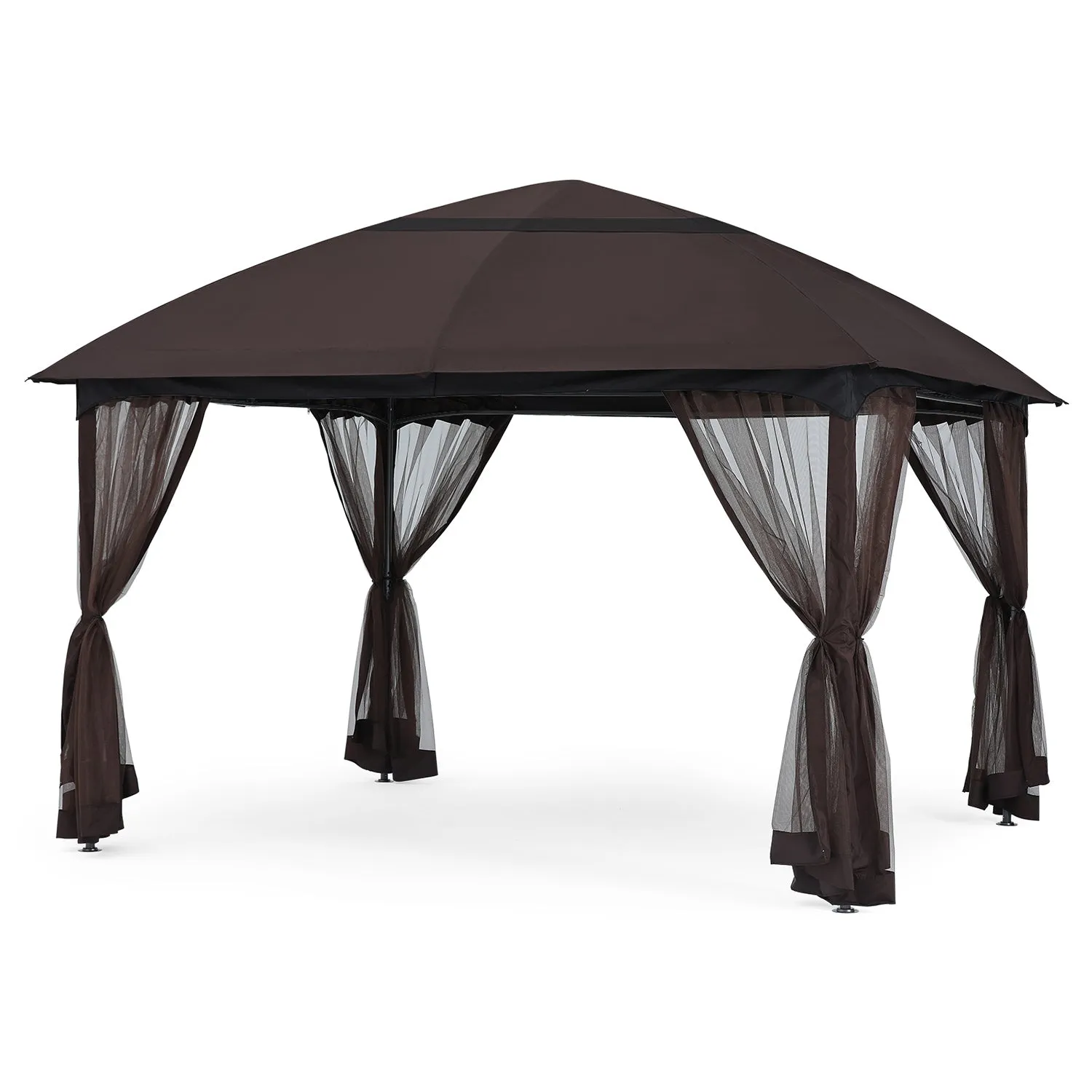 11x11/10x12 Soft Top Outdoor Garden Gazebo for Patios with Netting Walls