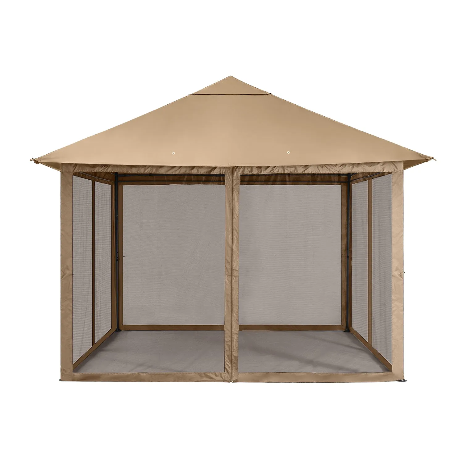 11x11FT Outdoor Patio Gazebo Canopy with Mosquito Netting