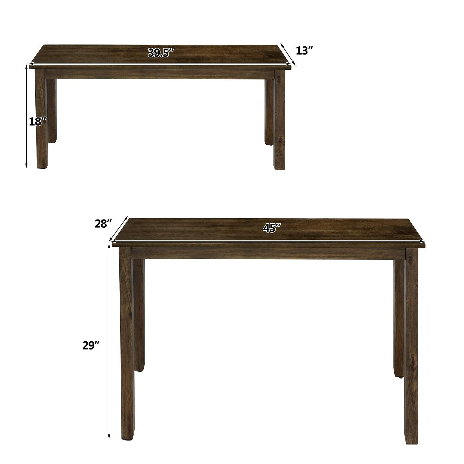 3pc Studio Collection Dining Table Set - Coffee