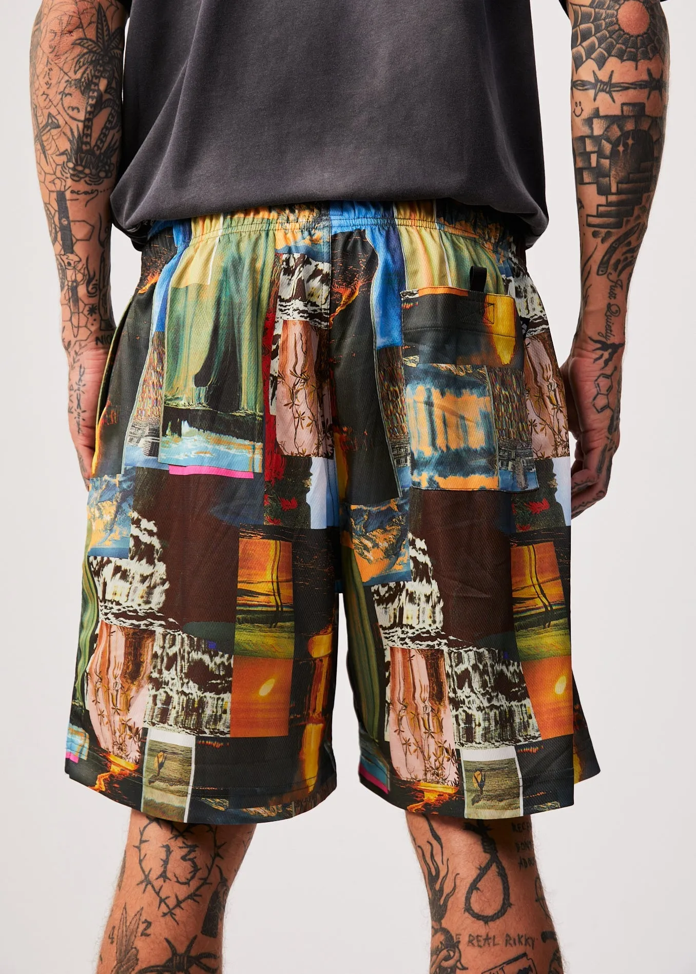 AFENDS Mens Boulevard - Baggy Shorts - Multi