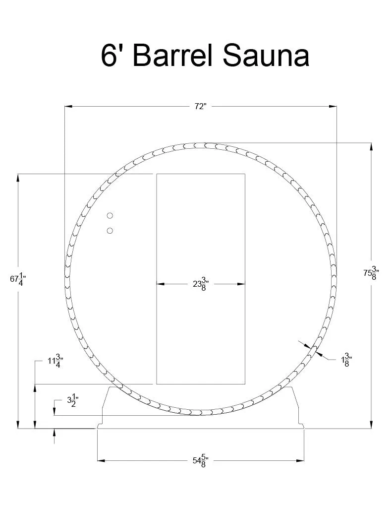 Audra 2-4 Person Canopy Barrel Sauna