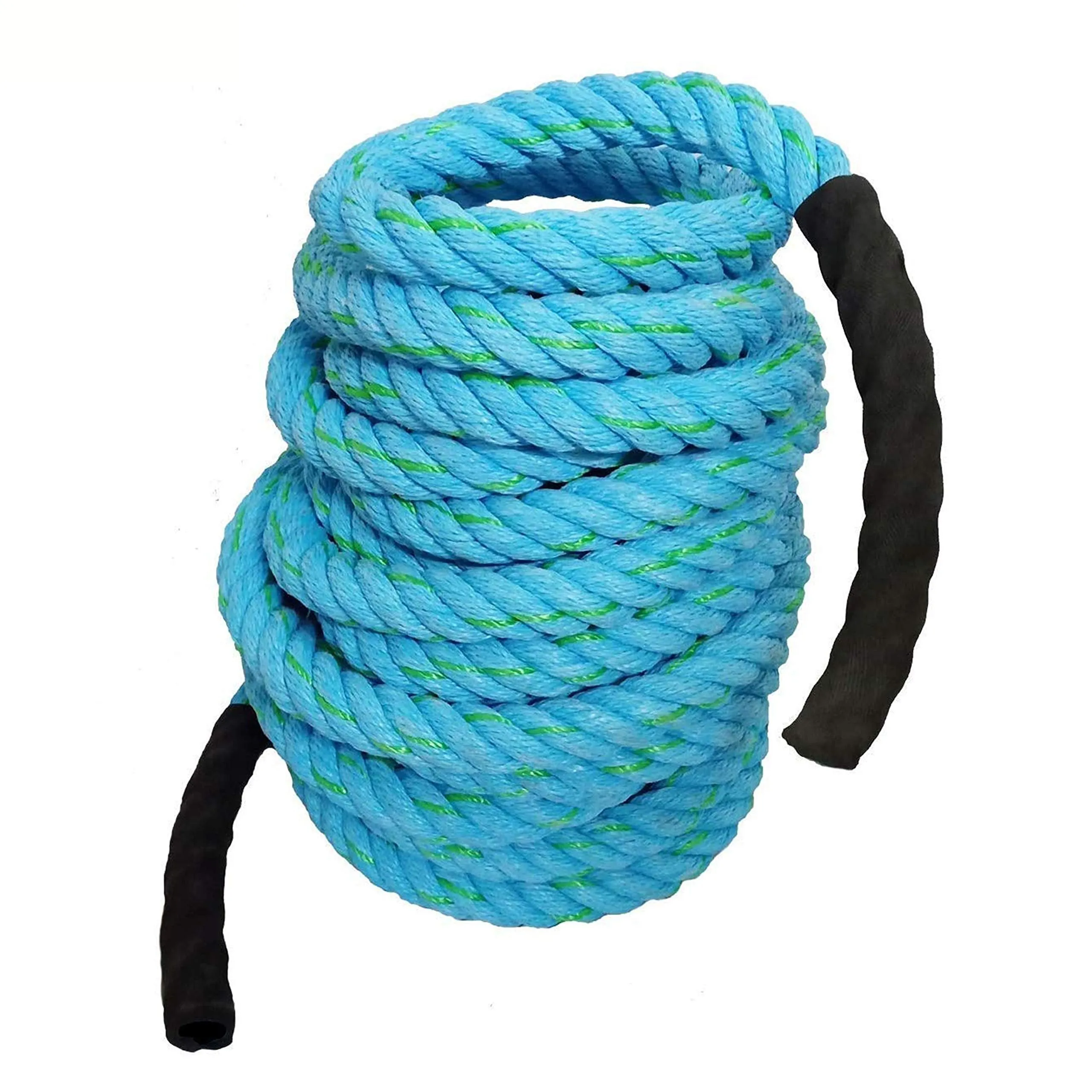 AZUKA® Ultimate Fitness Strength Training Battle Rope 1.5inch 30ft,Weight-7kg (Ocean Blue)