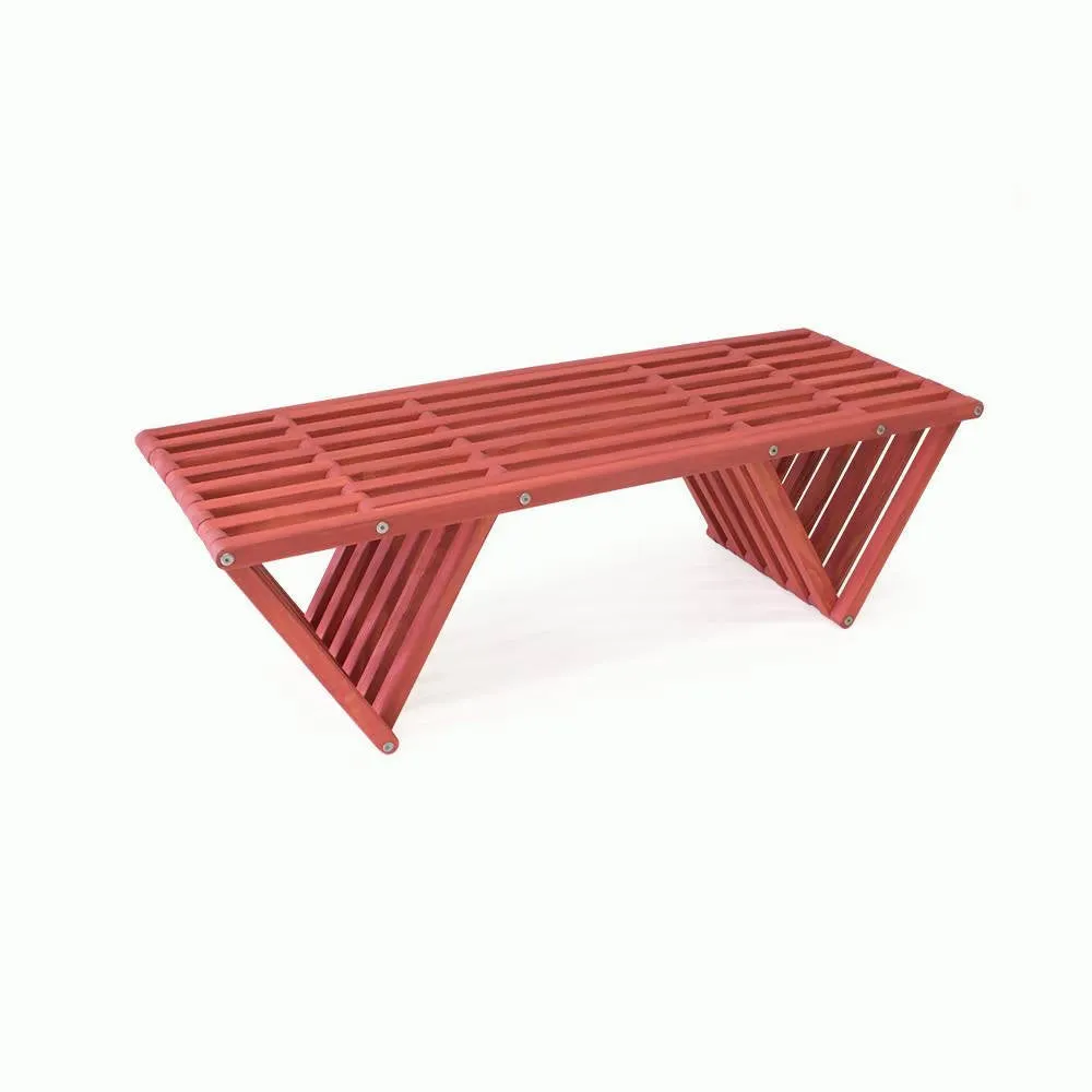 Backless Wood Bench L 54 x W 20 x H 17 inches