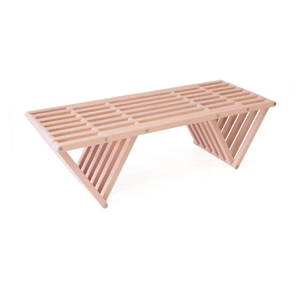 Backless Wood Bench L 54 x W 20 x H 17 inches