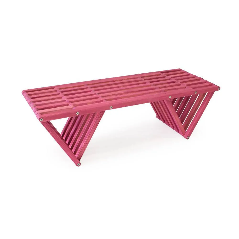 Backless Wood Bench L 54 x W 20 x H 17 inches