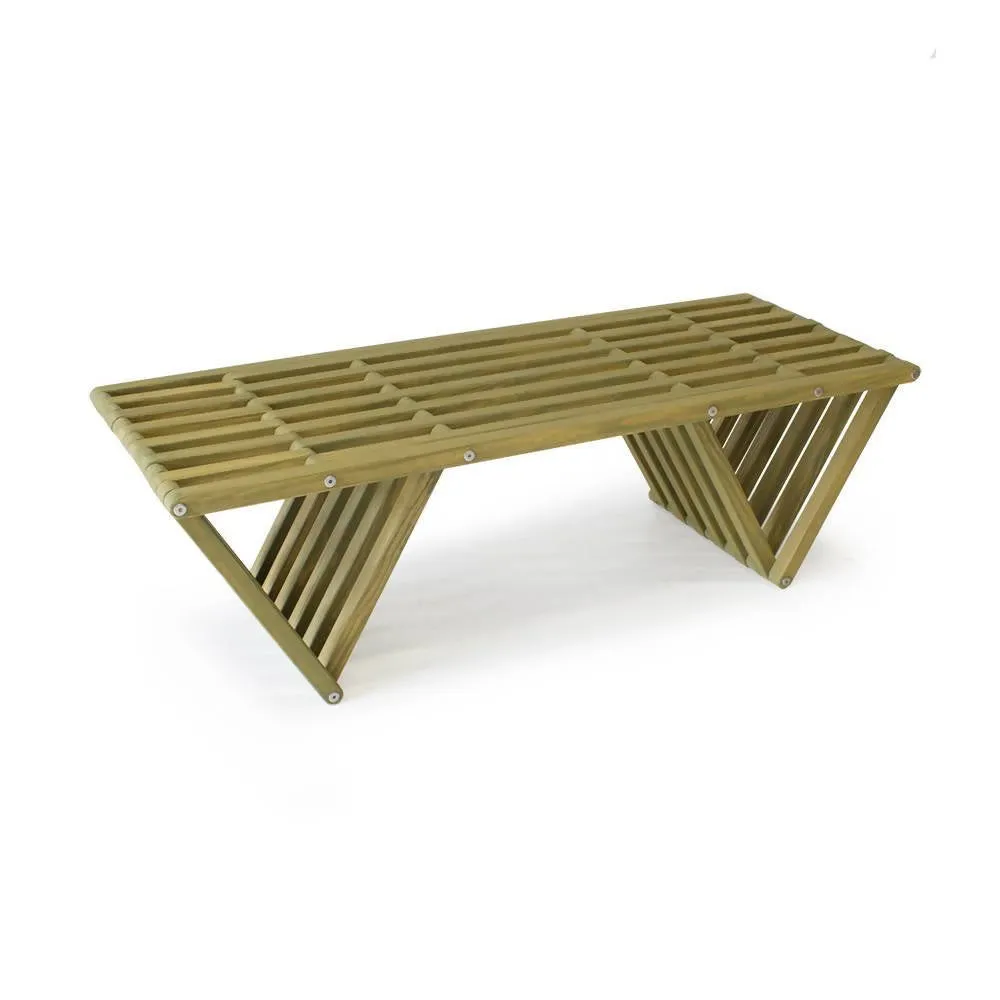 Backless Wood Bench L 54 x W 20 x H 17 inches