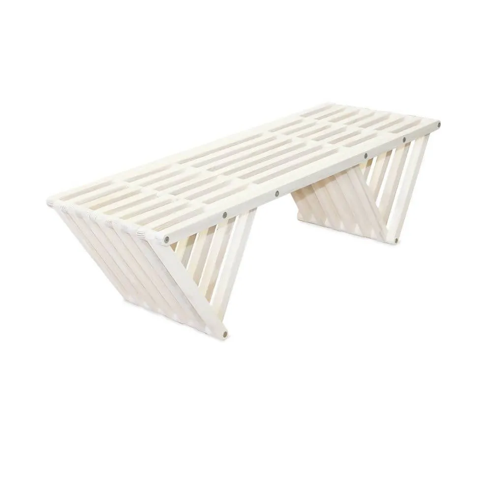 Backless Wood Bench L 54 x W 20 x H 17 inches