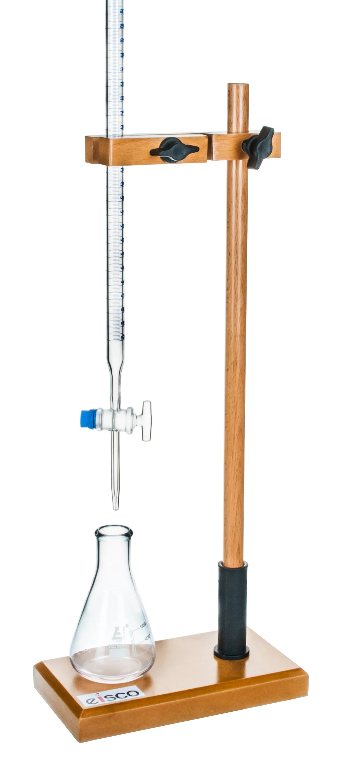 Burette Stand - Single, made of seasoned hardwood