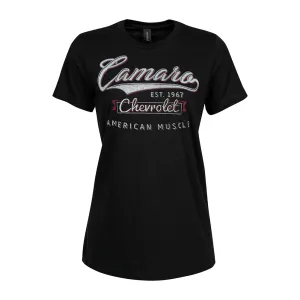 Camaro Ladies American Muscle T-shirt : Black