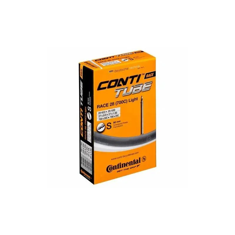 CONTINENTAL Inner Tube Race Light 28 700x20/25 Presta 80mm - Black