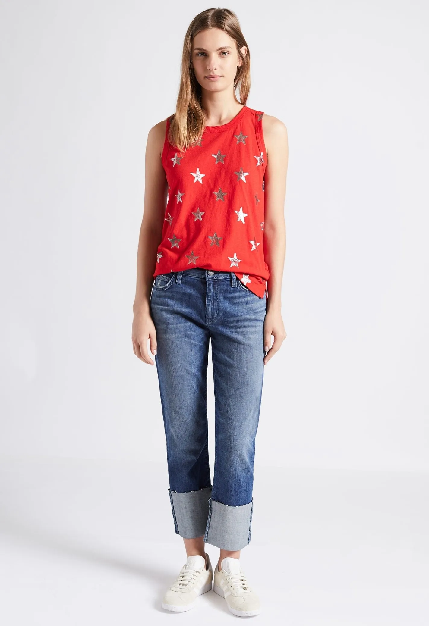 Current Elliott - The Muscle Tee Red Foil Star