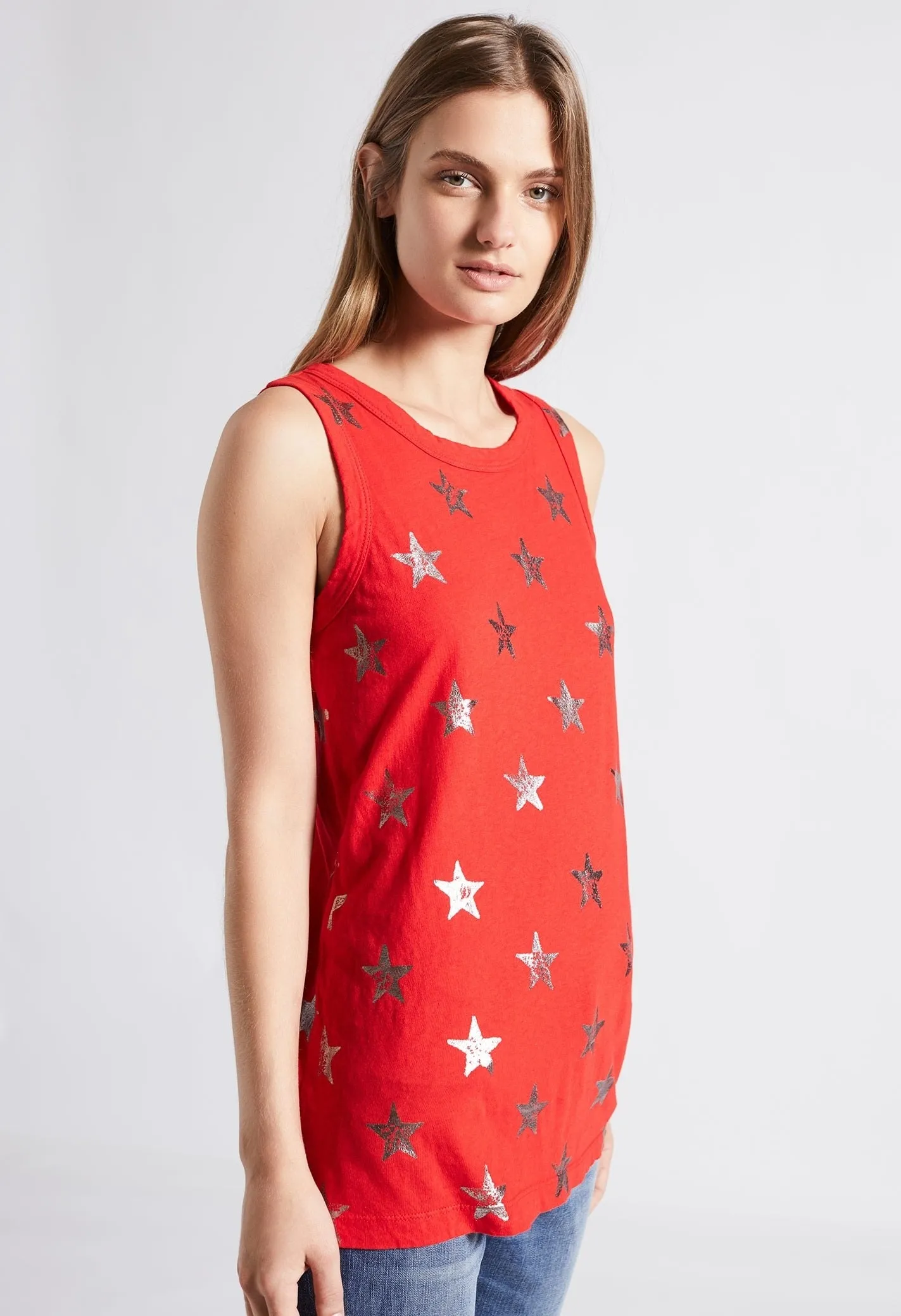 Current Elliott - The Muscle Tee Red Foil Star