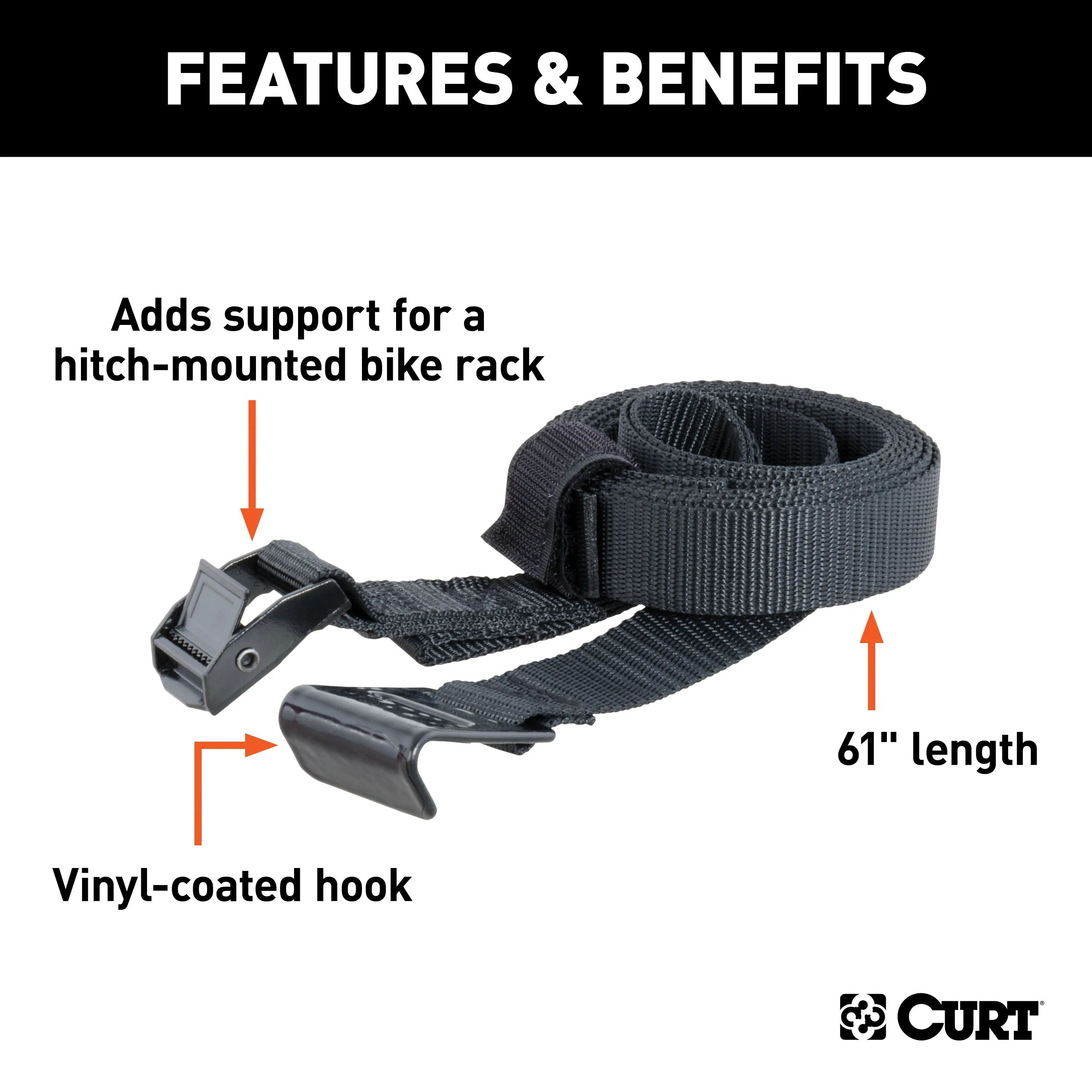 CURT 18050 CURT 18050 61-Inch Bike Rack Support Strap