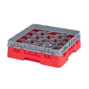 CZ202 Cambro Camrack Red 20 Compartments Max Glass Height 92mm