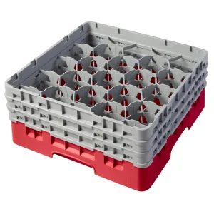 CZ206 Cambro Camrack Red 20 Compartments Max Glass Height 174mm