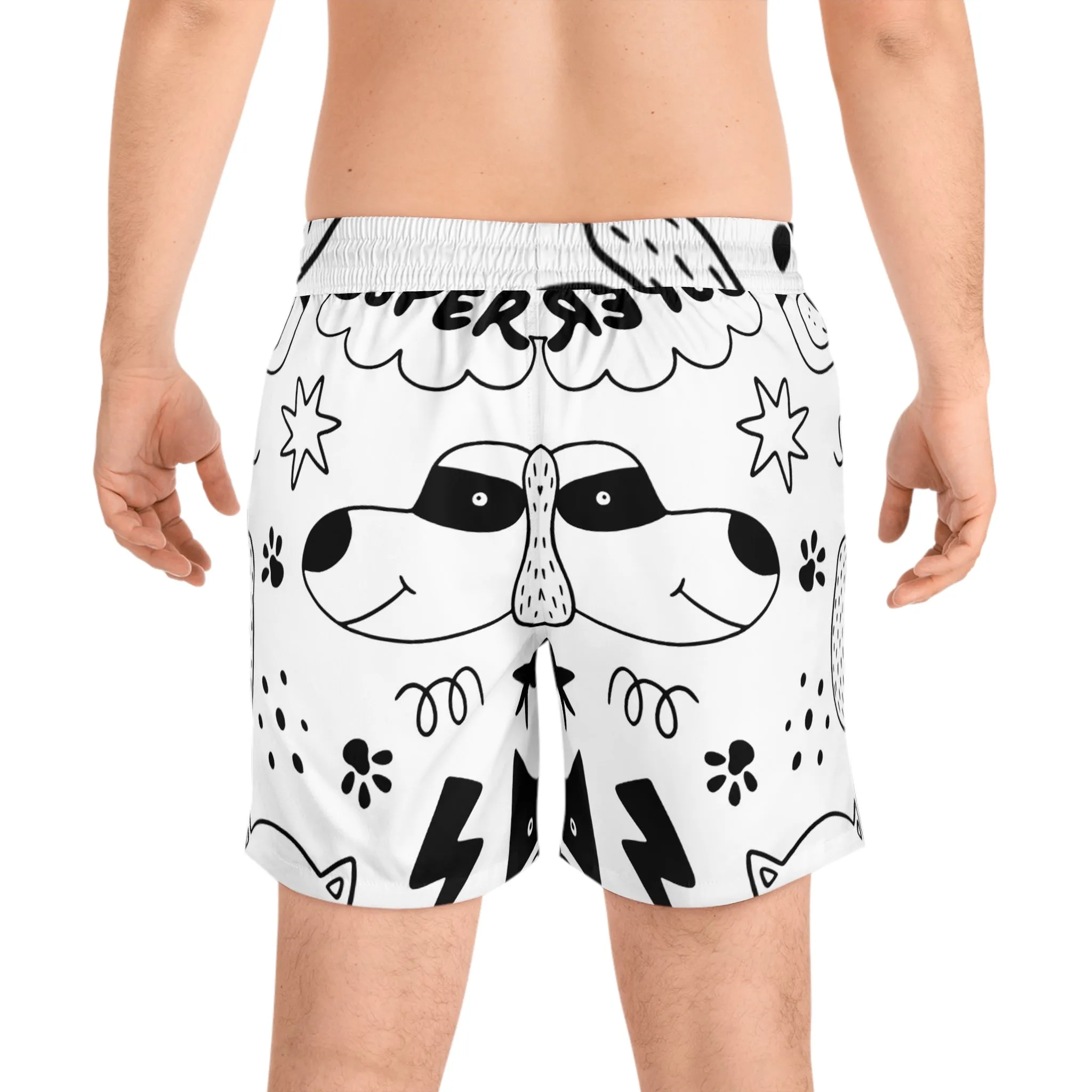 Doodle Dogs & Cats - Inovax Men's Mid-Length Swim Shorts