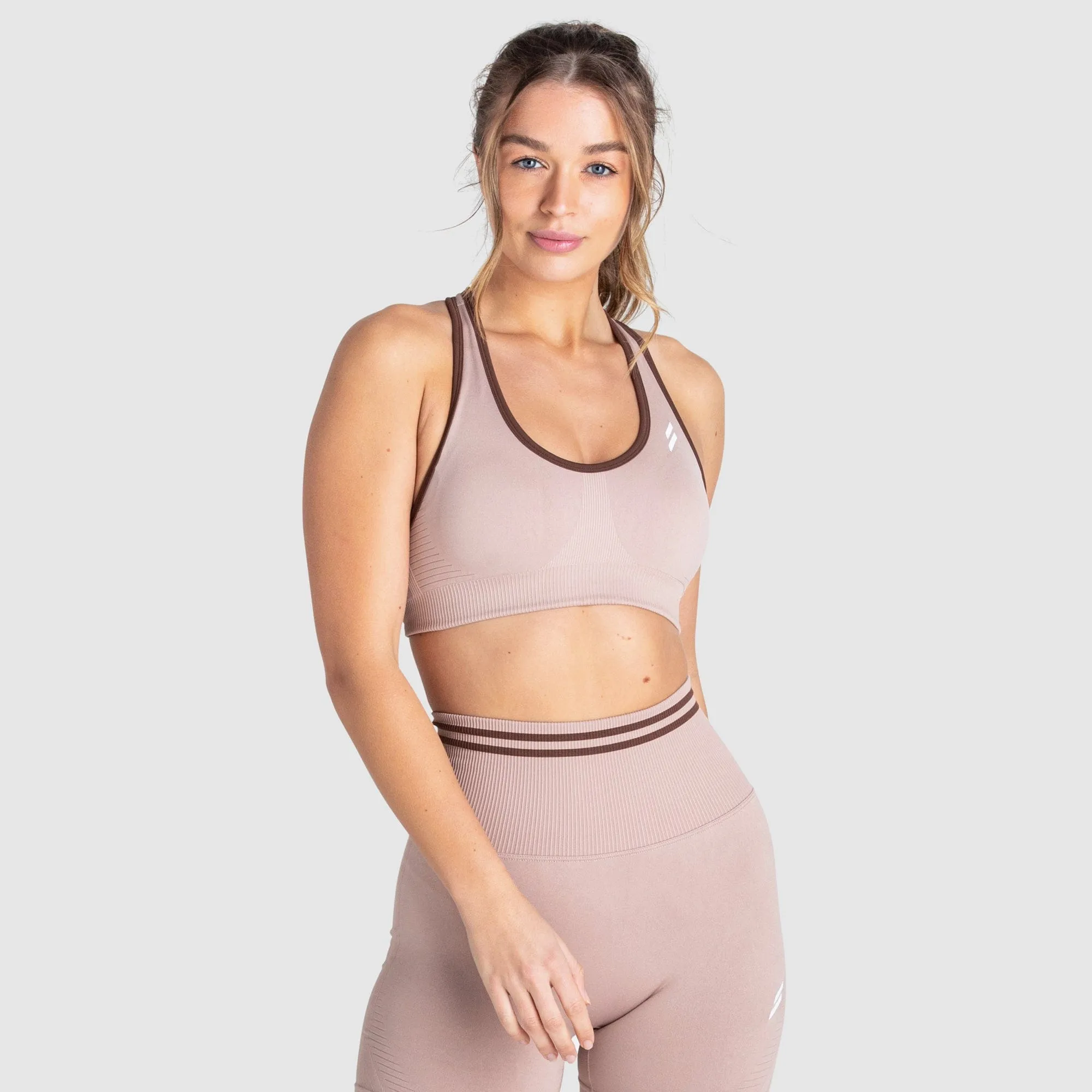 DYE Scrunch Seamless Crop - Mocha Brown