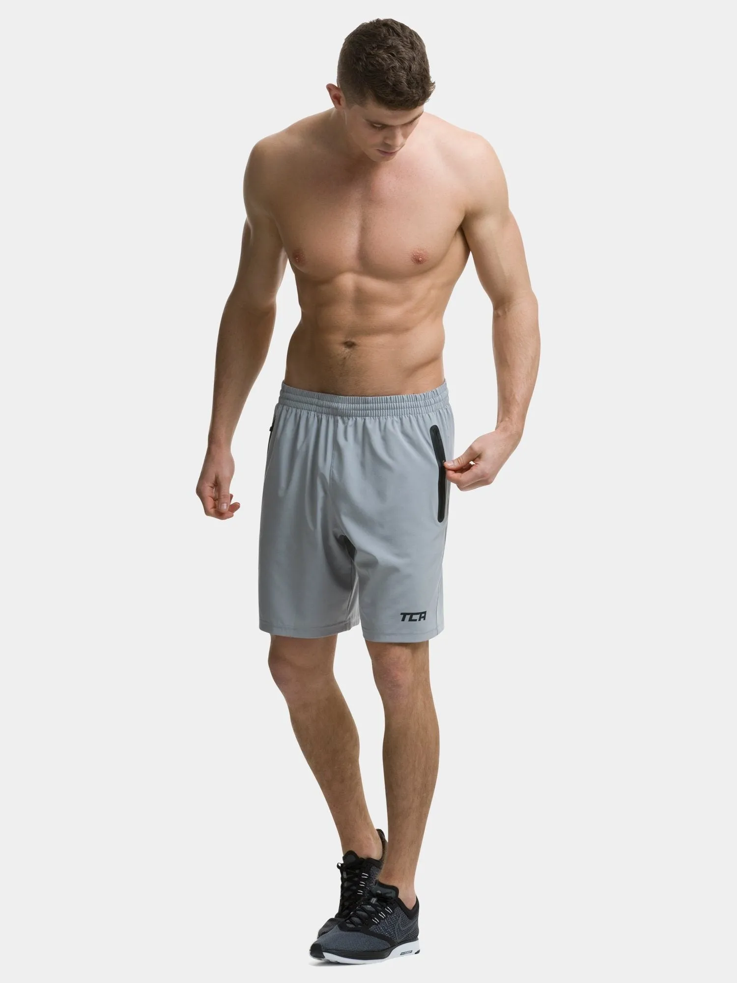 Elite Tech Gym Running Shorts For Men With Zip Pockets