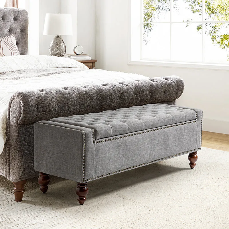 Eugen Upholstered Flip Top Storage Bench