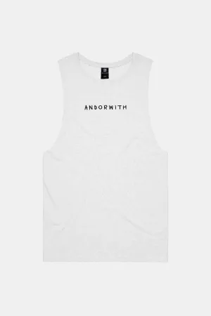 Family Muscle Tank White Marle