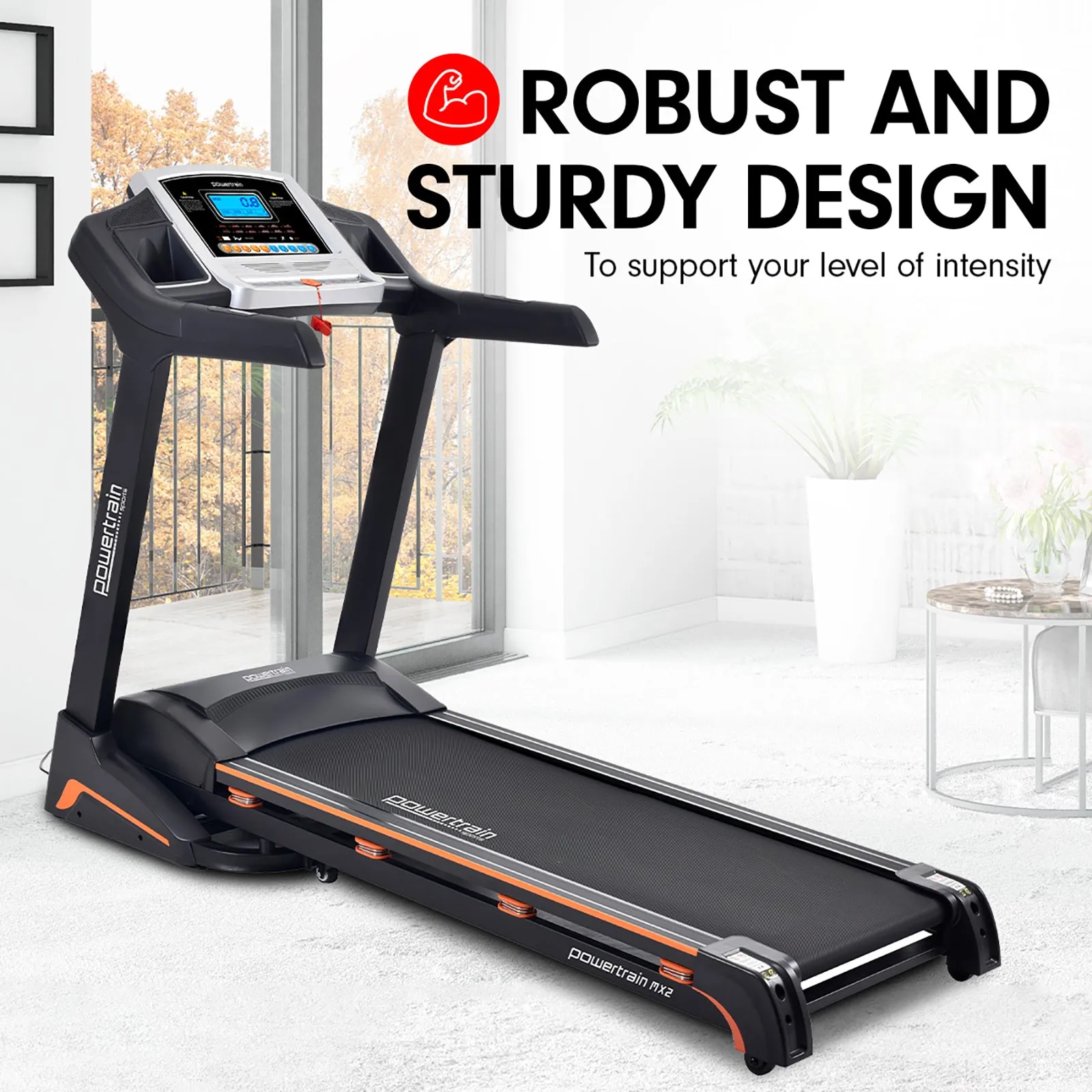 Foldable Treadmill 3.0 HP, Auto Incline 20km/h, LCD Display