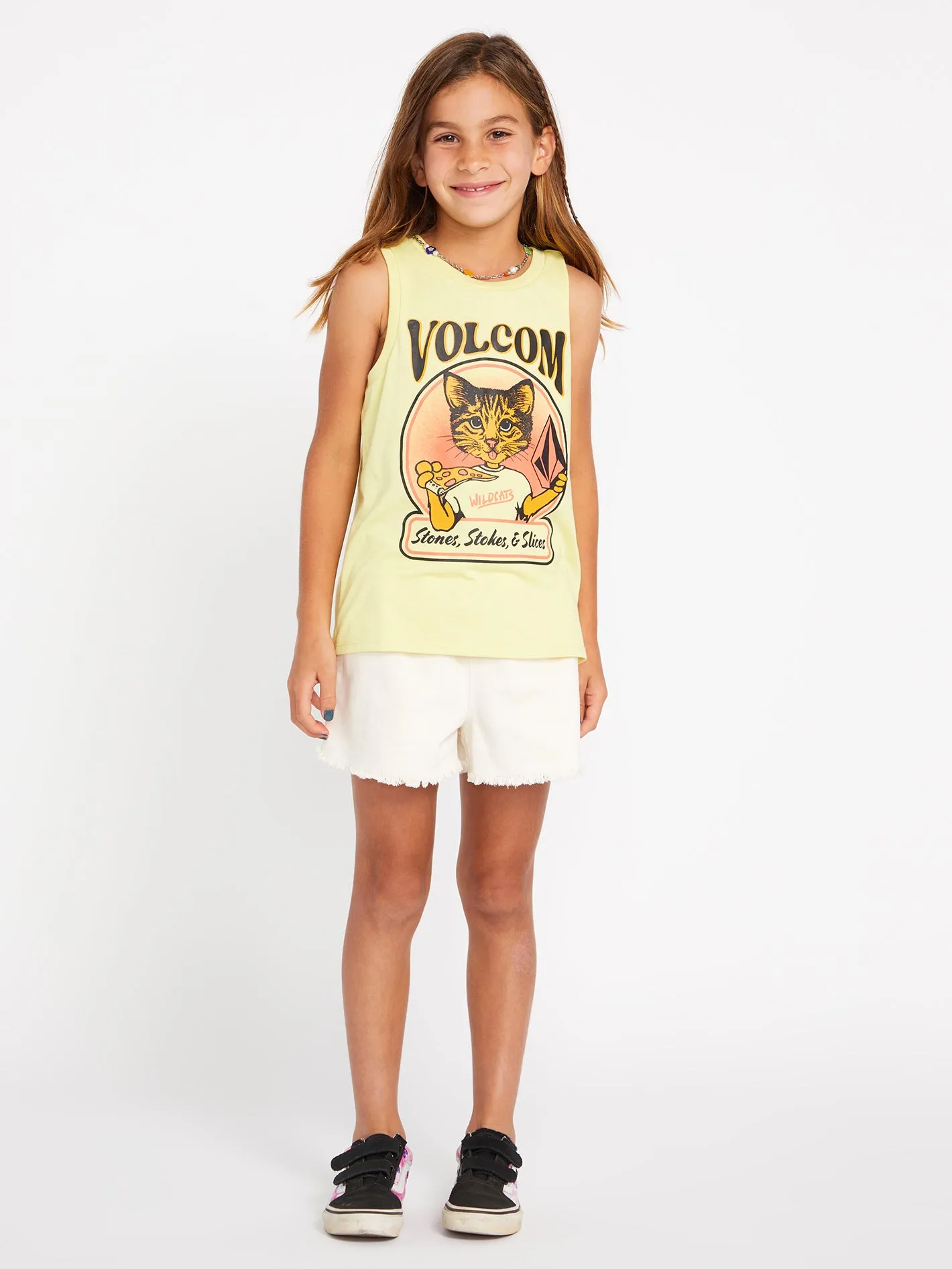 Girls Flexin Muscle Tank - Citron