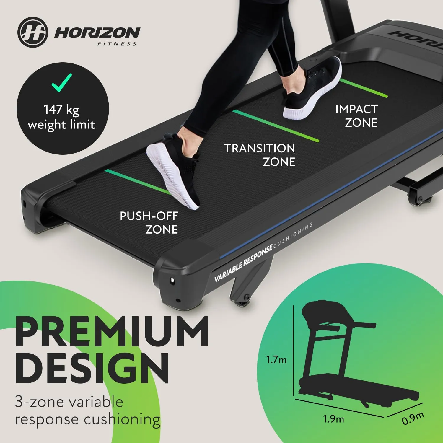 Grade A - Horizon 7.0AT @Zone Treadmil