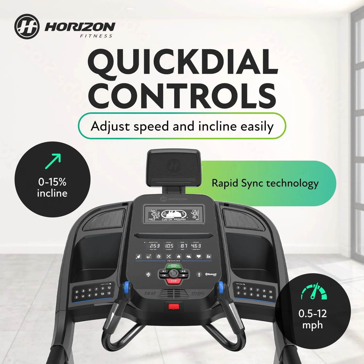 Grade A - Horizon 7.0AT @Zone Treadmil