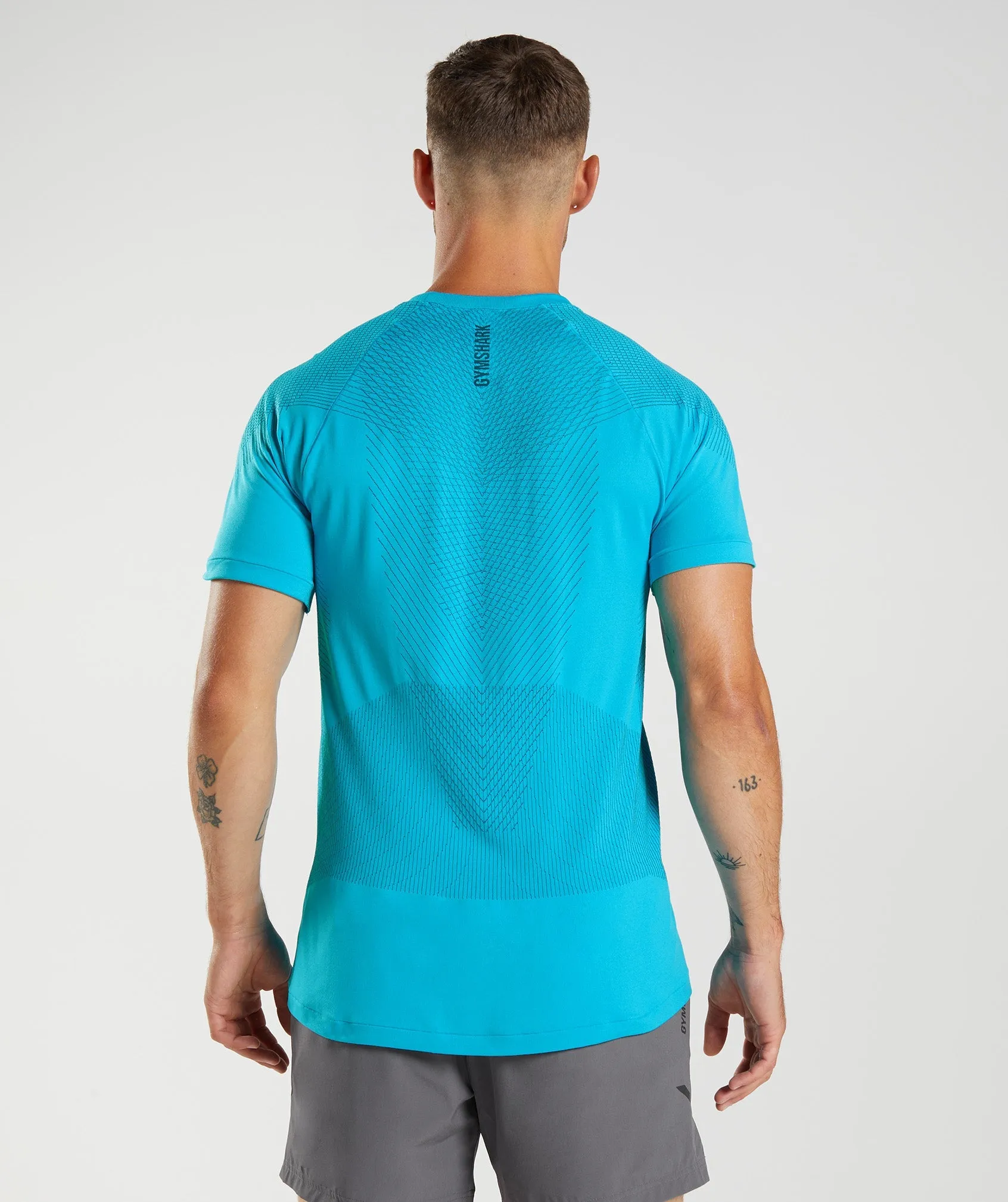 Gymshark Apex Seamless T-Shirt - Shark Blue/Atlantic Blue