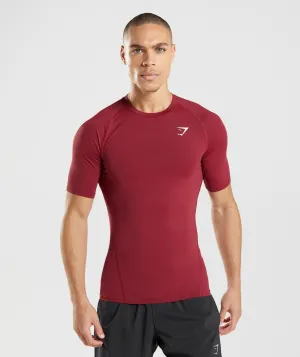 Gymshark Element Baselayer T-Shirt - Burgundy