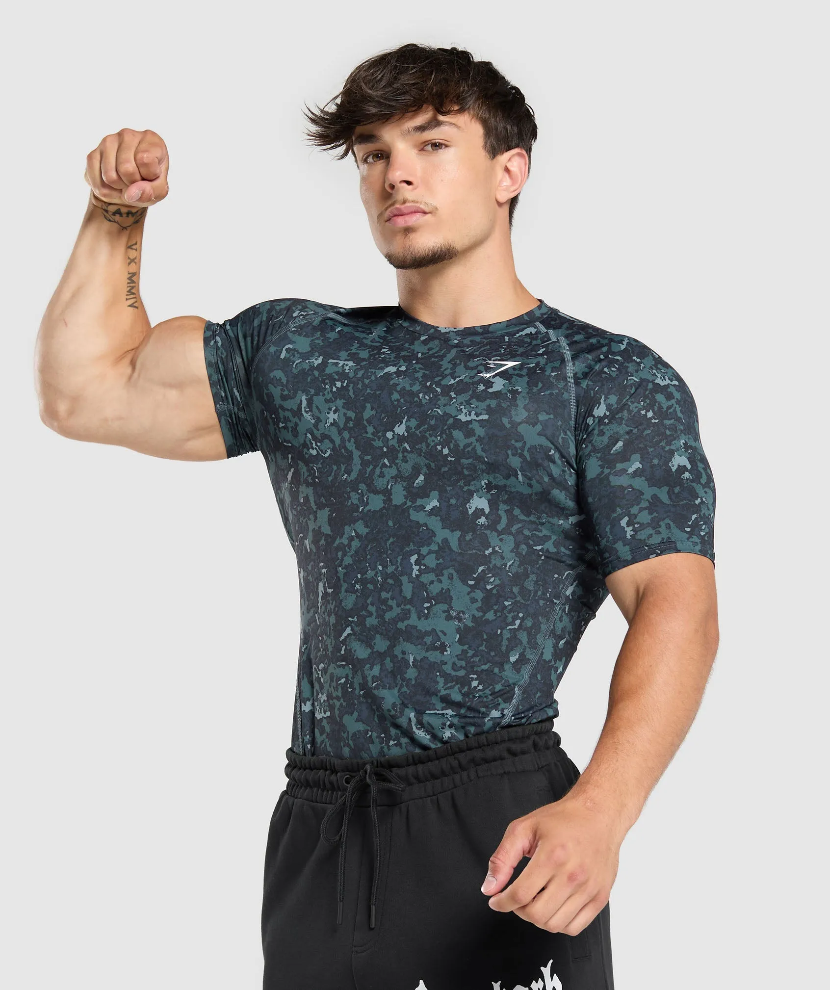 Gymshark Element Baselayer T-Shirt - Titanium Blue