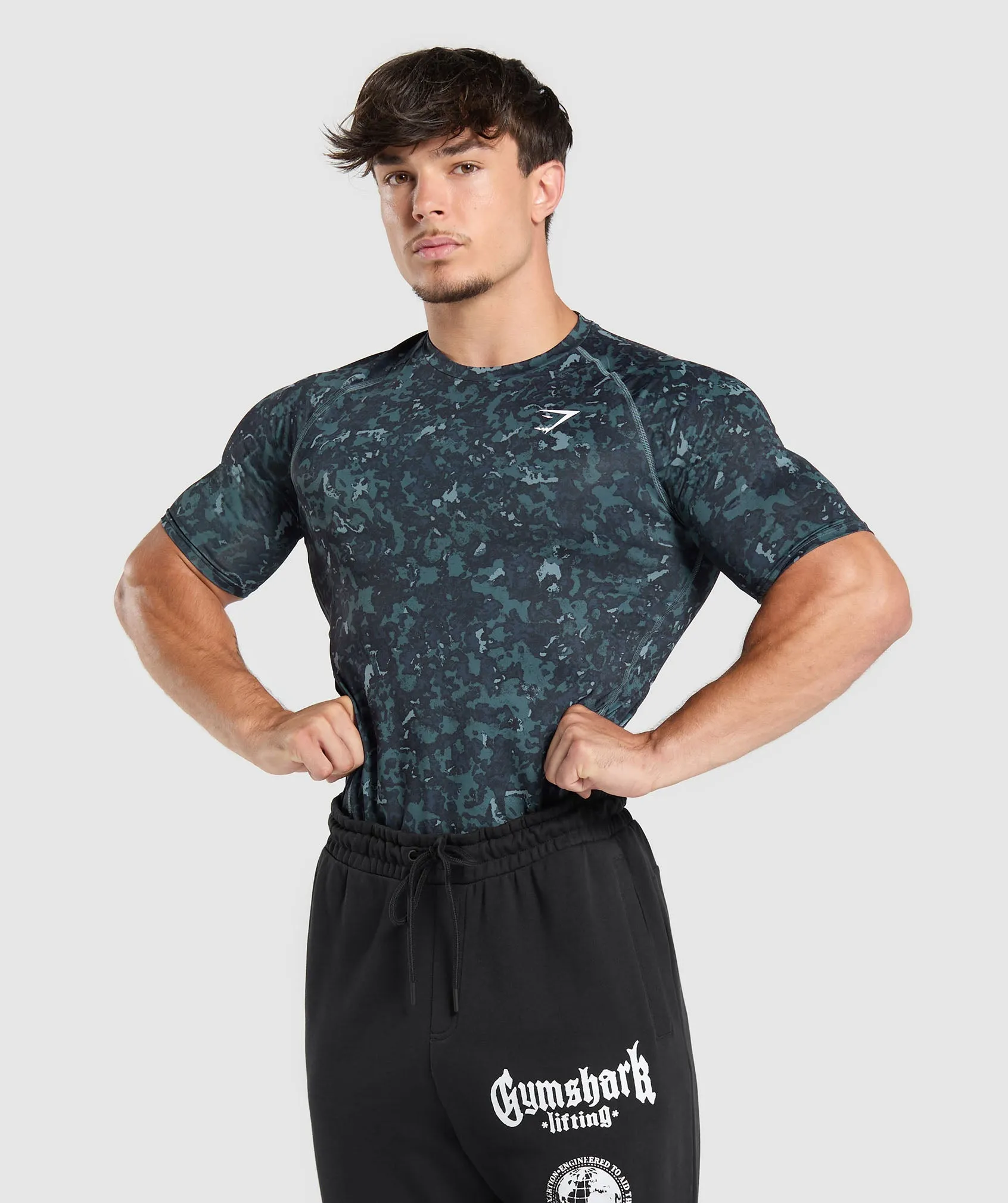 Gymshark Element Baselayer T-Shirt - Titanium Blue