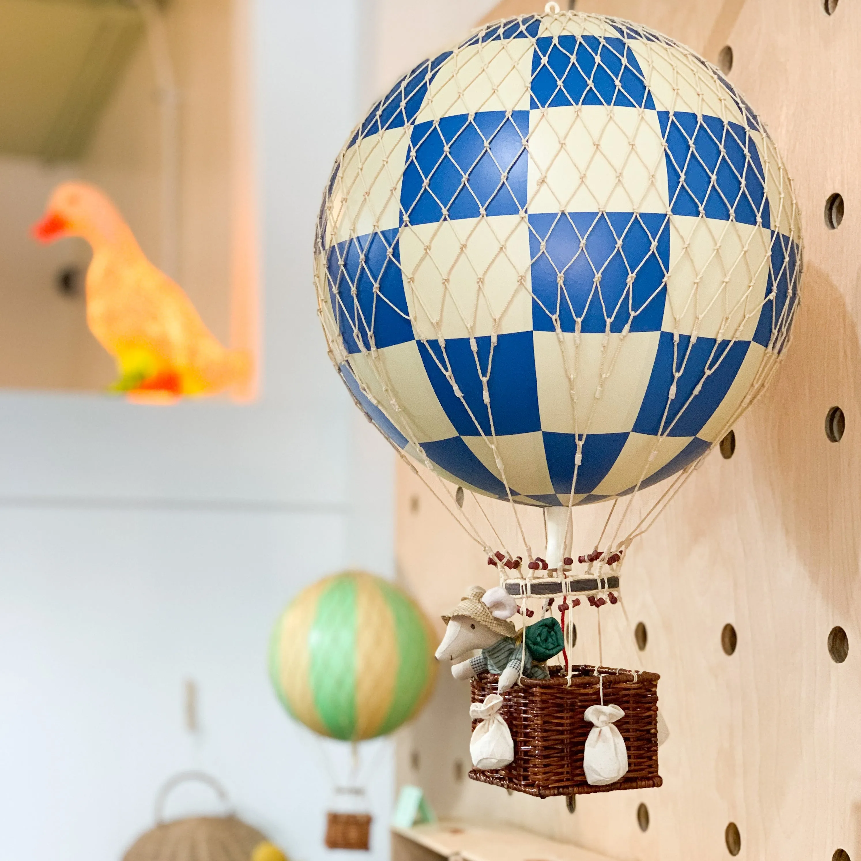 Hot Air Balloon Decoration (large) - Red Check