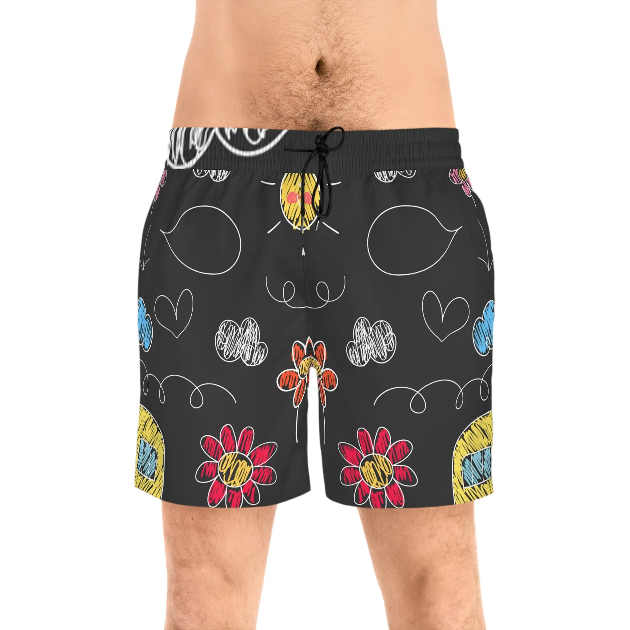 Kids Doodle Playground - Inovax Men's Mid-Length Swim Shorts