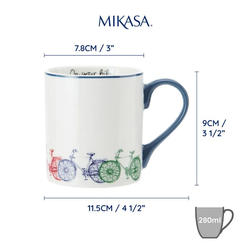 KitchenCraft Mikasa Can Mug Bikes 280ml