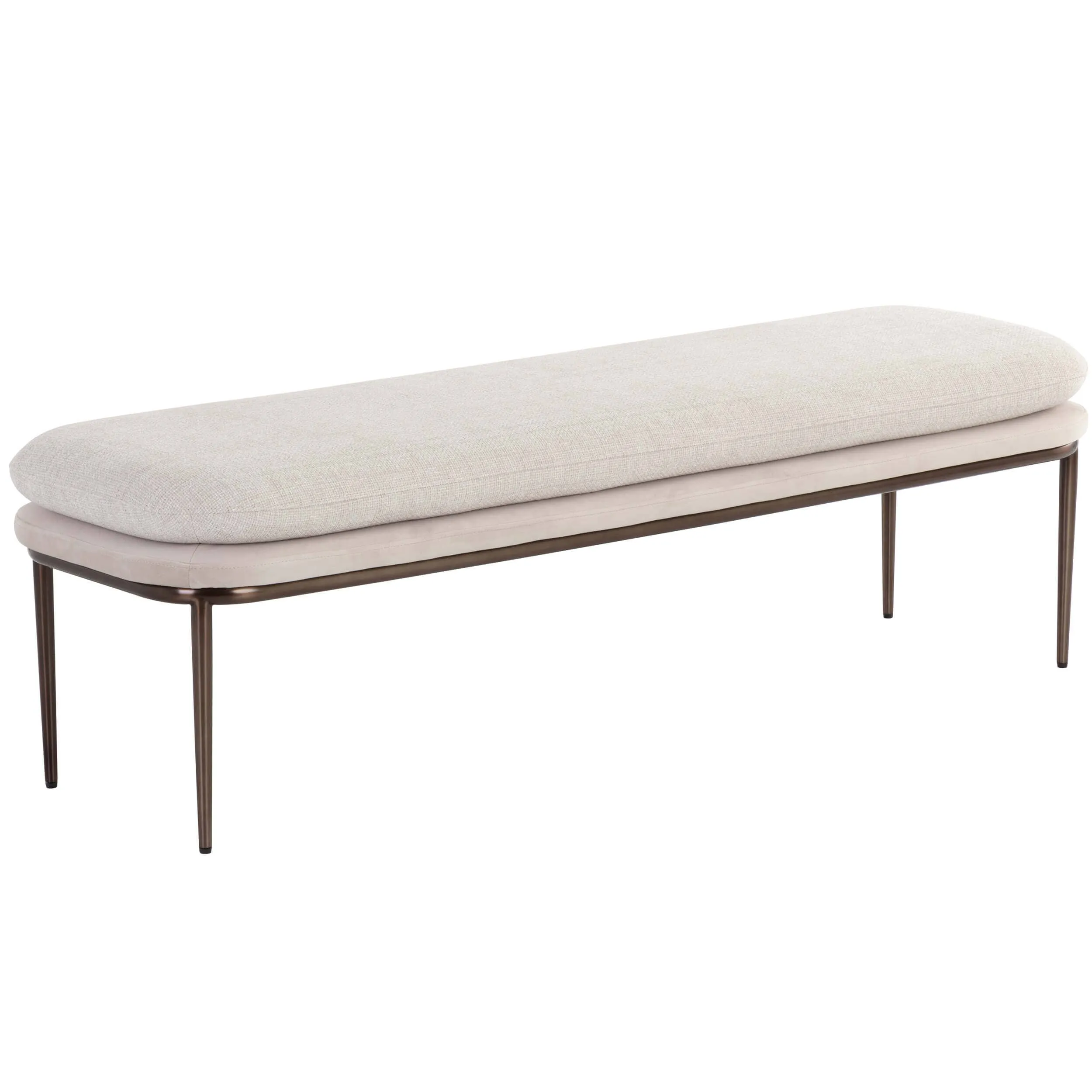 Koffi Bench, Meg Taupe/Chacha Cream