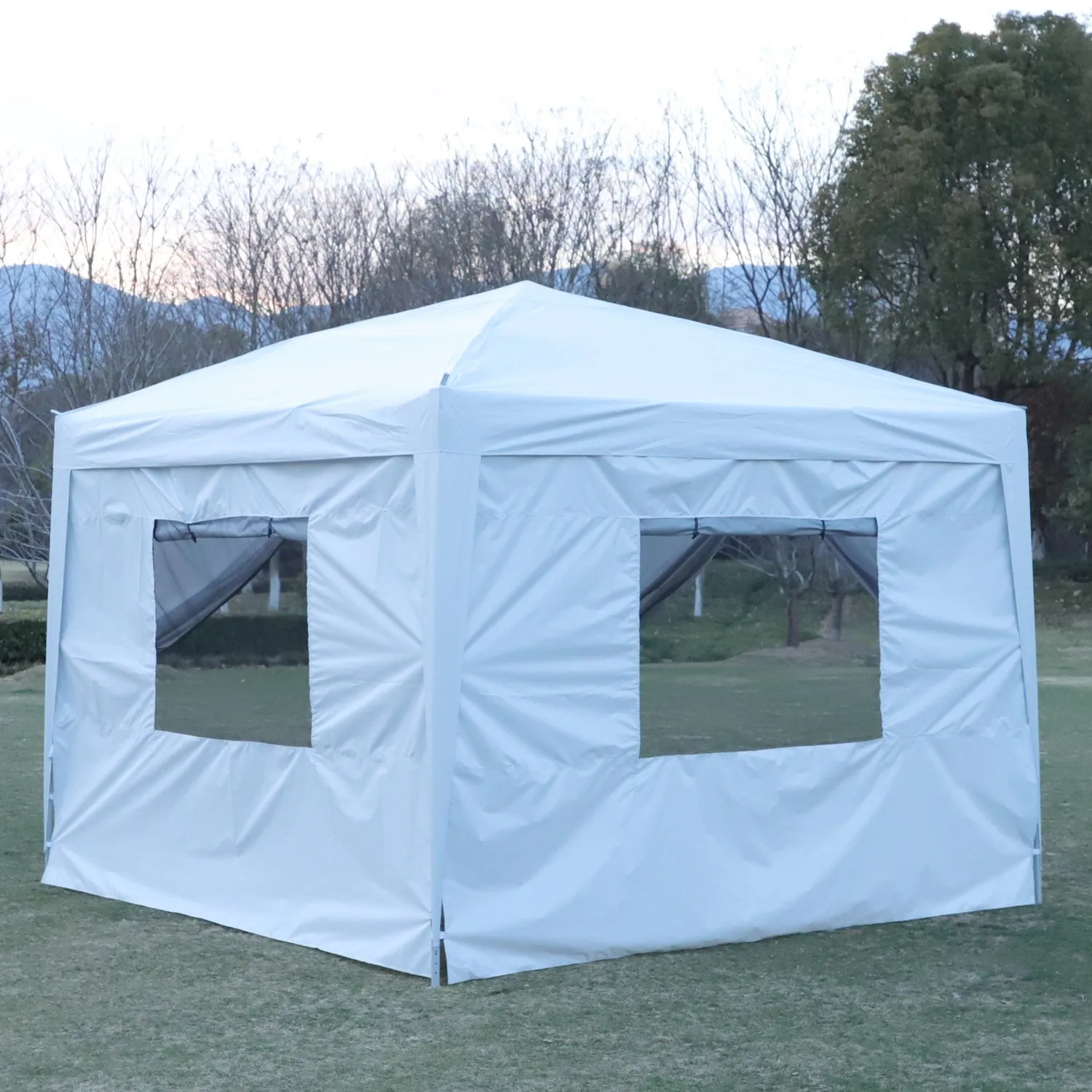 Lucina 10 x 10 ft Pop Up Gazebo Canopy Tent - White