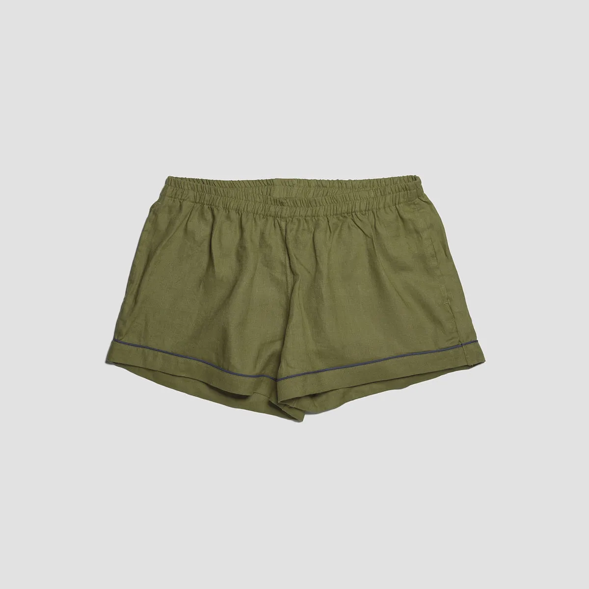 Moss Linen Pyjama Shorts