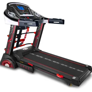 MTA-2300M Ironman Edition (4HP Peak) Smart Folding Electric Treadmill with Auto Incline | MP3 for Home Gym and Cardio Training (Red)