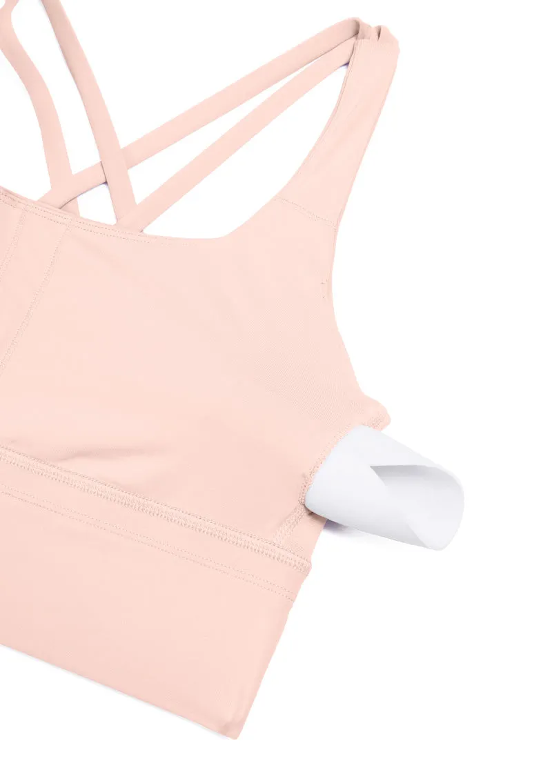 Nakedfeel Strappy Longline Bra Criss Cross Back