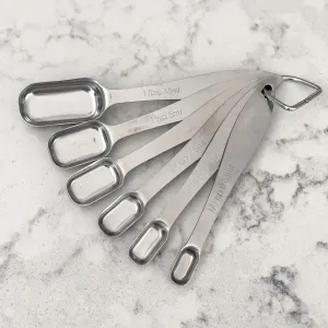 Narrow Stainless Steel Measuring Spoons