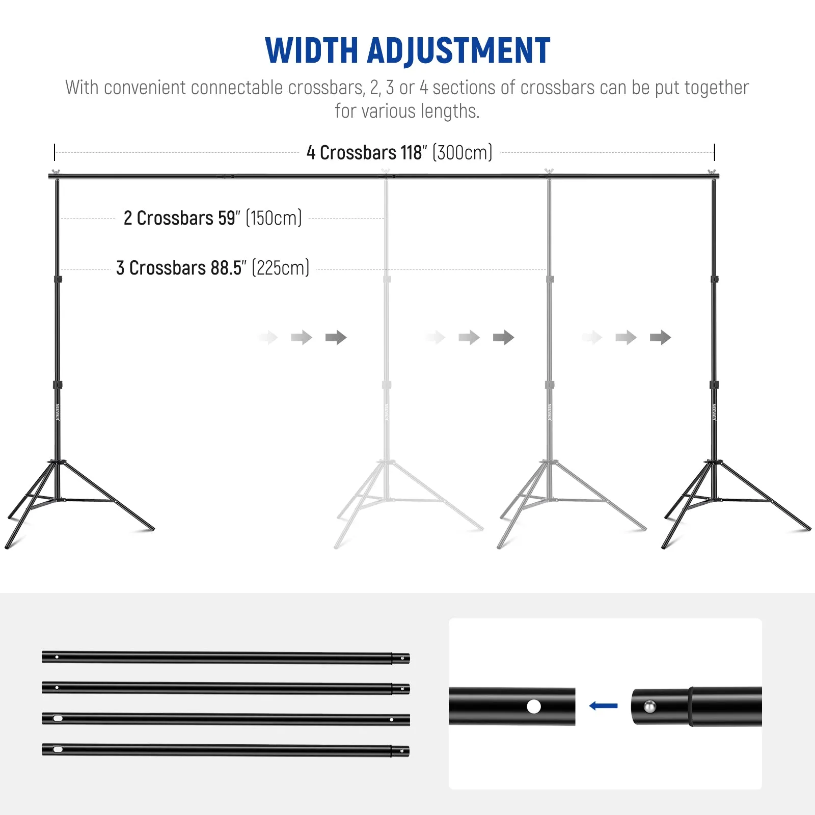 NEEWER 3x2.1m Photo Studio Backdrop Support System