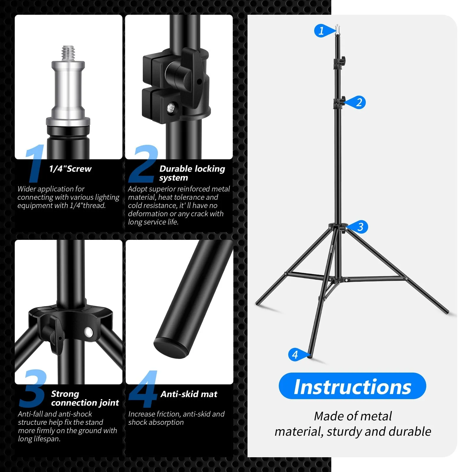 NEEWER ST-200 200cm Photography Light Stand