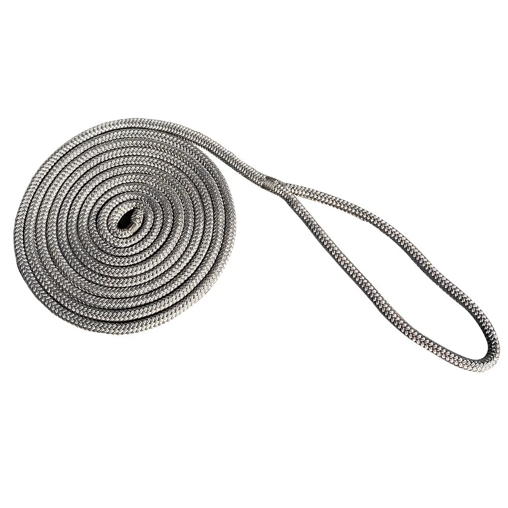 New England Rope 3/4" x 35 Nylon Double Braid Dock Line - Grey [5058-24-00035]