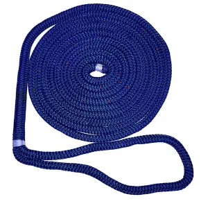 New England Ropes 5/8" Double Braid Dock Line - Blue w/Tracer - 15