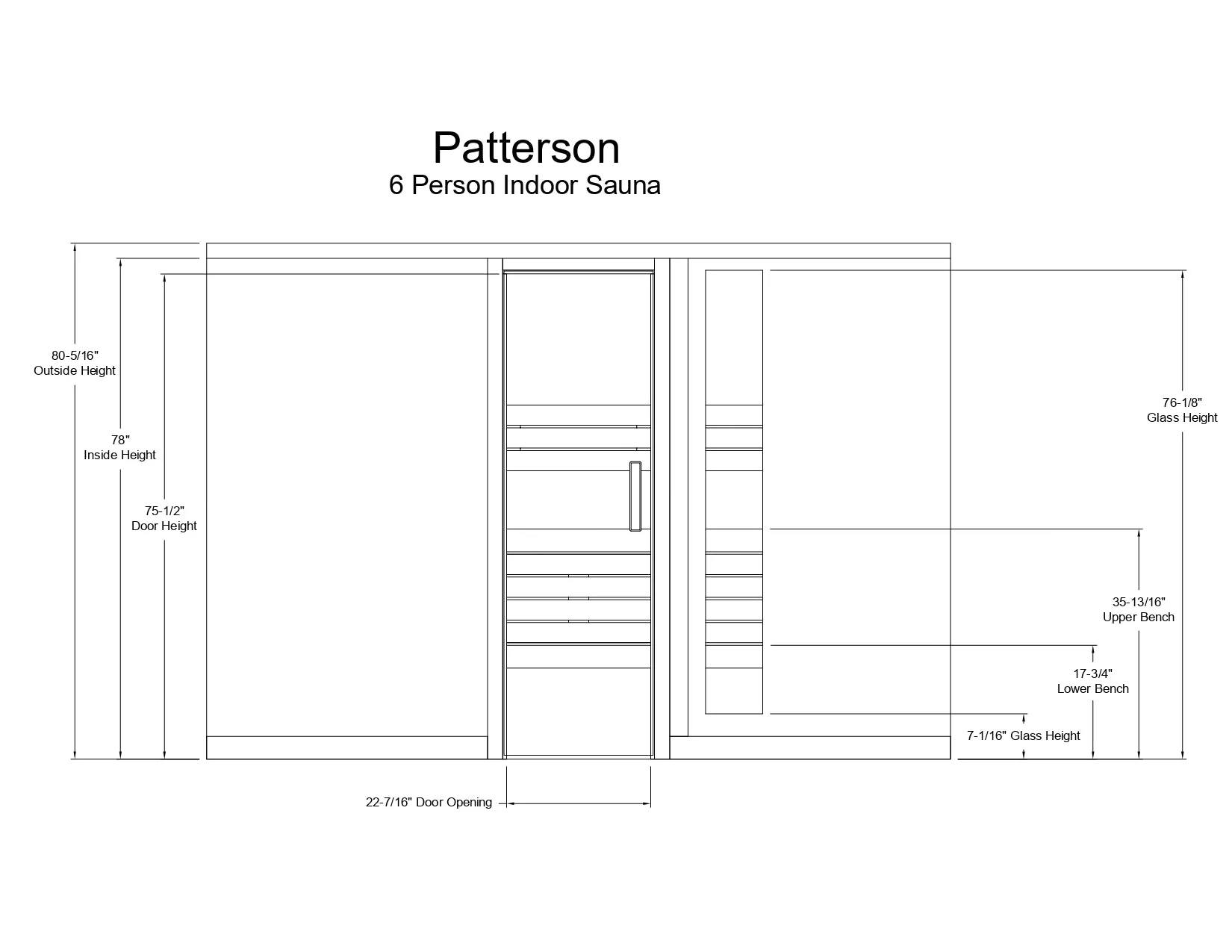 Patterson 6 Person Indoor Sauna