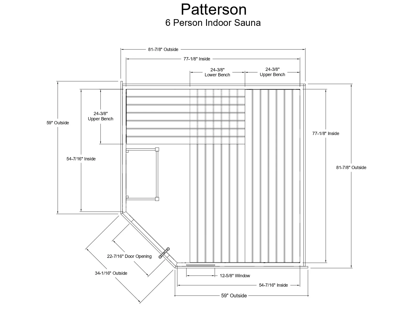 Patterson 6 Person Indoor Sauna