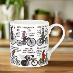 Picture Maps history of Cycling Mug 300ml